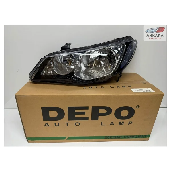 Honda Civic Fd6 2007-2009 Makyajsız Kasa Far Lambası Sol Sedan Xenonsuz Tip-sol Far-depo Marka - Görsel 4