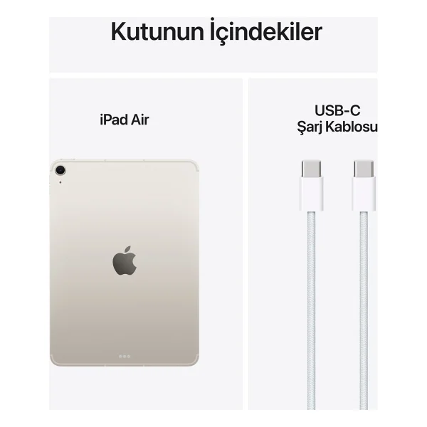 iPad Air M3 Wi-Fi + Cellular 512 GB 11" MCG64TU/A Yıldız Işığı Tablet - Görsel 8