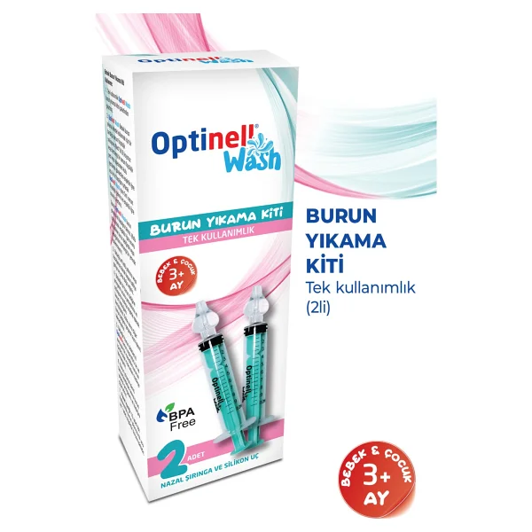 Optinell 2 'li Şırıngalı Burun Aspiratörü Bebek Burun Temizleme Aparatı Şırınga 10 ml Enjektörü - Görsel 5