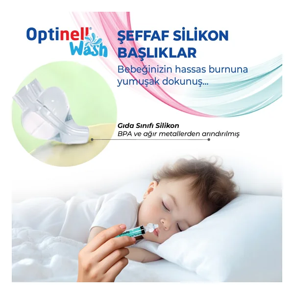 Optinell 2 'li Şırıngalı Burun Aspiratörü Bebek Burun Temizleme Aparatı Şırınga 10 ml Enjektörü - Görsel 4
