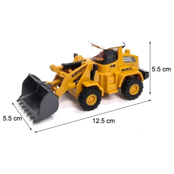 Brother Toys Sürtmeli Metal Uçlu Inşaat Aracı Buldozer Kepçe - Görsel 3