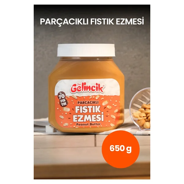 Gelincik Şekerli Parçacıklı Fıstık Ezmesi 650 gr - Görsel 6