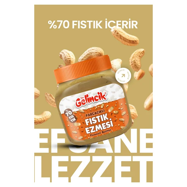 Gelincik Şekerli Parçacıklı Fıstık Ezmesi 650 gr - Görsel 3
