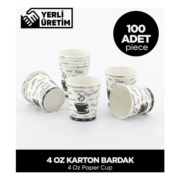 Karton Bardak 4 Oz 100 Adet - Görsel 3