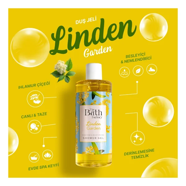 The Bath Factory Linden Garden 400 ml Duş Jeli - Görsel 4