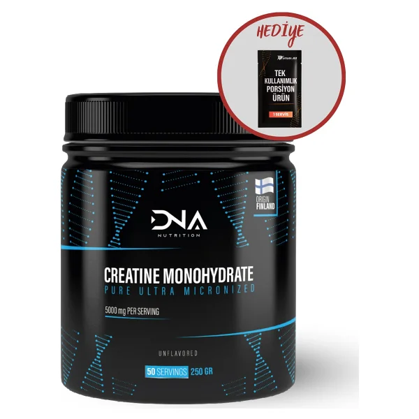 DNA Nutrition Creatine Saf Mikronize Kreatin Monohidrat Tozu - 250 gr, 50 Porsiyon - Görsel 6