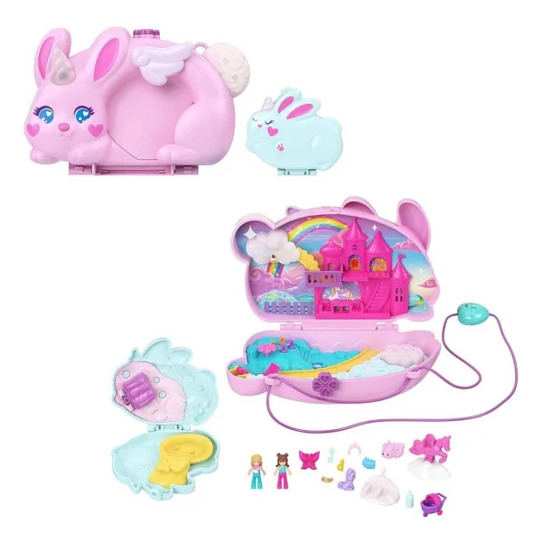 Polly Pocket 2'si 1 Arada Tavşancıklar Mini Oyun Seti JFT88 - Görsel 3