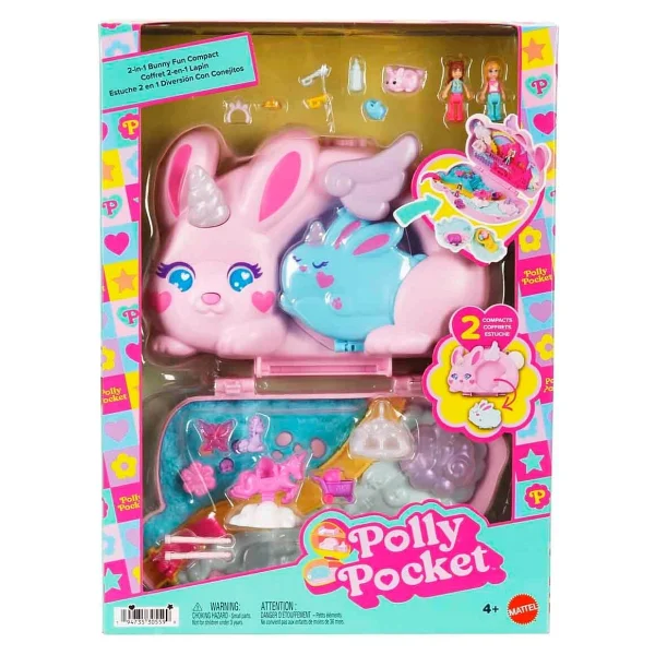 Polly Pocket 2'si 1 Arada Tavşancıklar Mini Oyun Seti JFT88 - Görsel 5