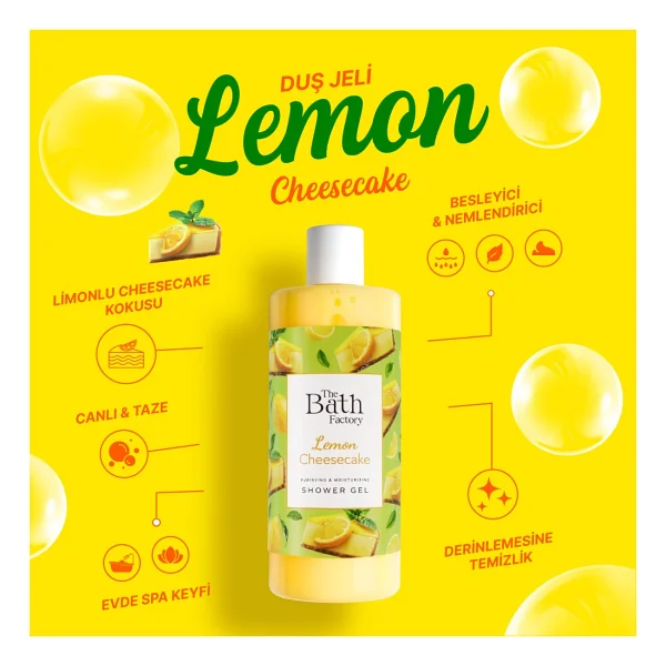 The Bath Factory Lemon Cheesecake 400 ml Duş Jeli - Görsel 3