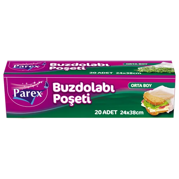 Parex Kilitli Buz Torbası Buzdolabı Poşeti ve Streç Film Paketi - Görsel 3