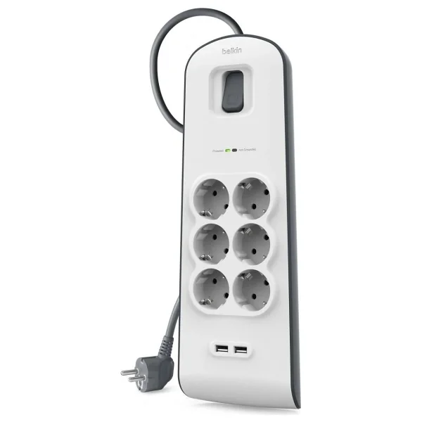 Belkin BSV604 2 m 6'lı 2 USB'li Akım Korumalı Priz - Görsel 6