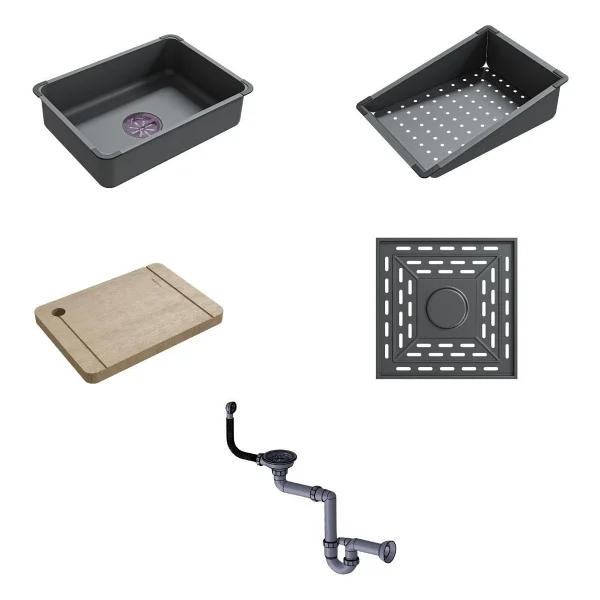 RealStone Victoria Granit Krem Akıllı Eviye - Görsel 2