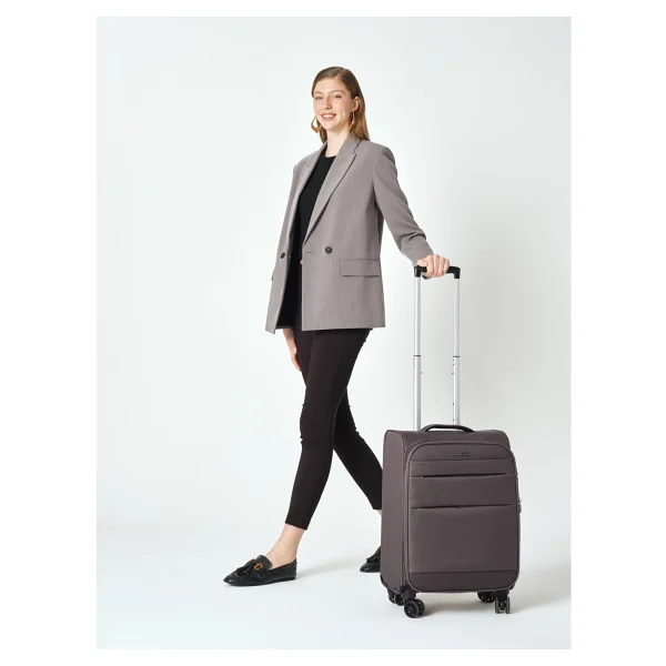 Pierre Cardin 04PC4200 Kumaş Antrasit Kabin + Orta + Büyük Boy 3'lü Valiz Seti - Görsel 4