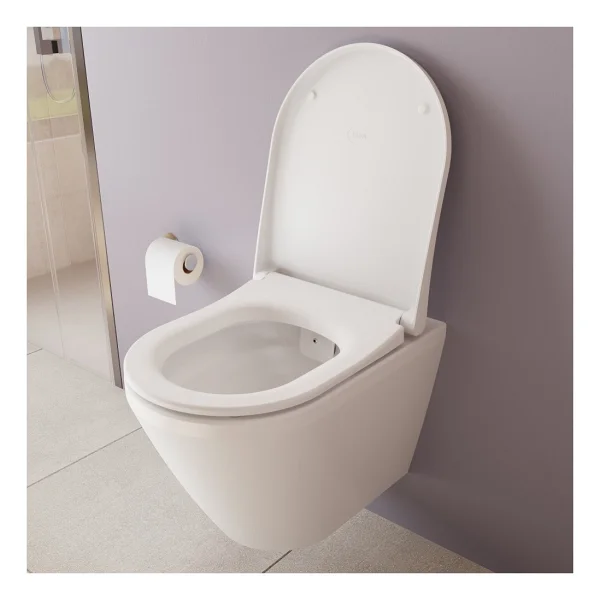 VitrA 7041B003-0090 Integra Round Rim-Ex 54 cm Beyaz Asma Klozet - Görsel 4