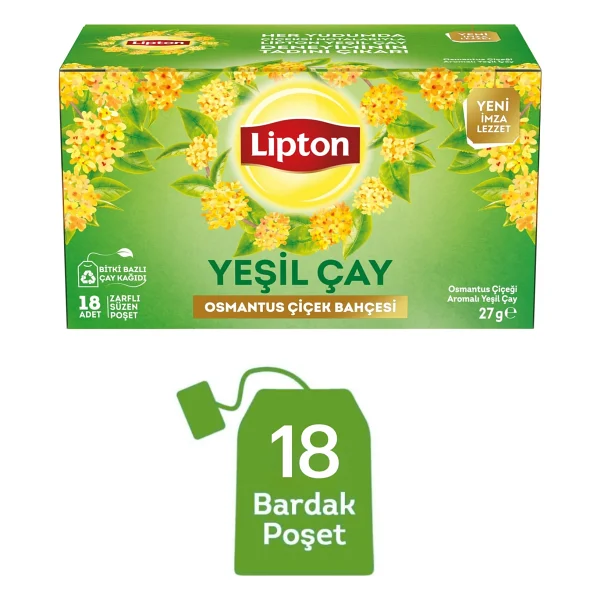 Lipton Osmantus Çiçek Bahçesi Yeşil Çay 18'li - Görsel 3