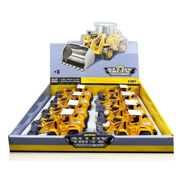 Brother Toys Sürtmeli Metal Uçlu Inşaat Aracı Buldozer Kepçe - Görsel 6