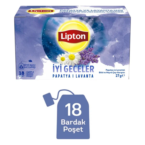 Lipton Papatya ve Lavanta İyi Geceler Çayı 18'li - Görsel 2