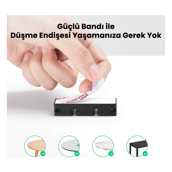 Ugreen 3+1 Kanallı Silikon Kablo Düzenleyici Organizatör, 70585 - Görsel 7