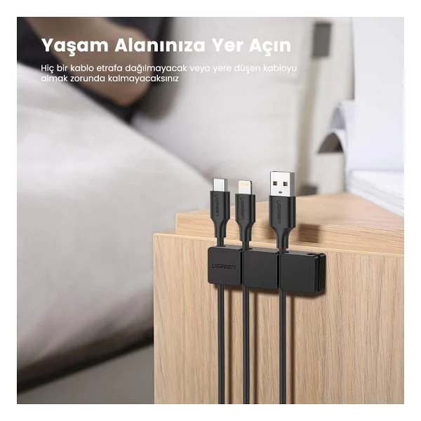 Ugreen 3+1 Kanallı Silikon Kablo Düzenleyici Organizatör, 70585 - Görsel 10
