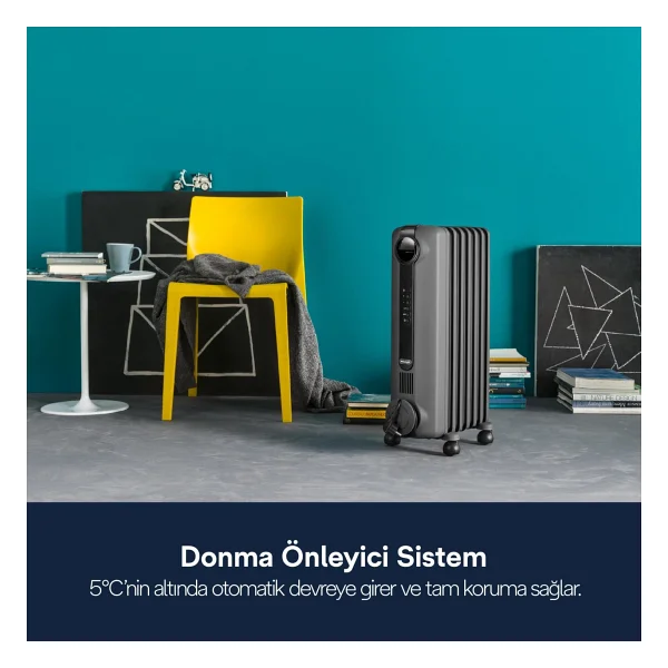 Delonghi Radia S TRRS0715E.G 1500 W Yağlı Radyatör - Görsel 3