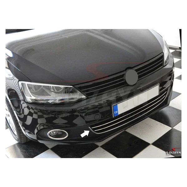S-Dizayn VW Jetta Krom U Formlu Ön Tampon Çıtası 1 Prç. 2011-2014 - Görsel 6