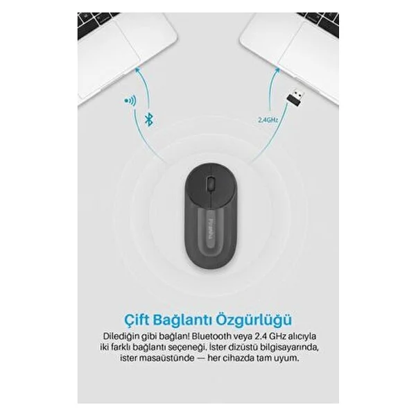 Piranha 7657 Şarjlı Sessiz Optik Kablosuz Mouse - Görsel 5