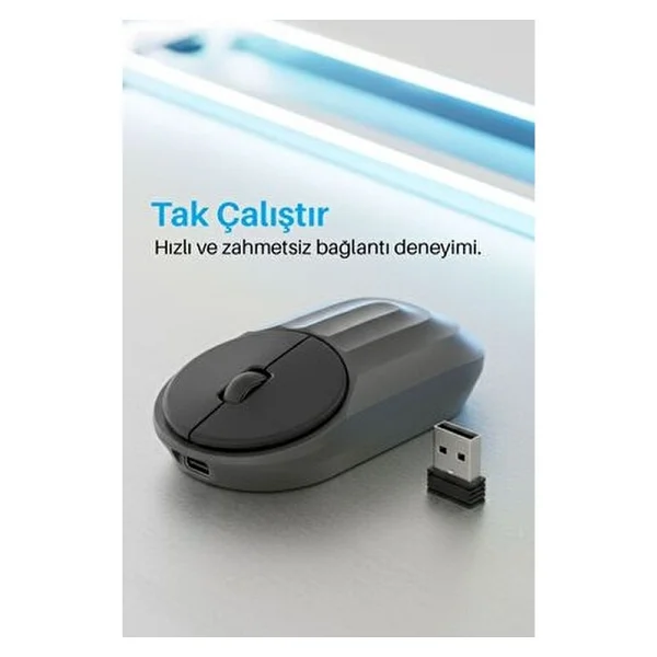 Piranha 7657 Şarjlı Sessiz Optik Kablosuz Mouse - Görsel 9