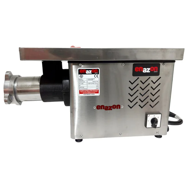 Enazon 22 No Et Kıyma Makinesi 1,5 Hp (Yedek Ayna Bıçak Sucuk Aparatlı) - Gri - Görsel 2