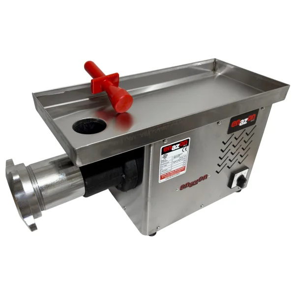 Enazon 22 No Et Kıyma Makinesi 1,5 Hp (Yedek Ayna Bıçak Sucuk Aparatlı) - Gri - Görsel 3