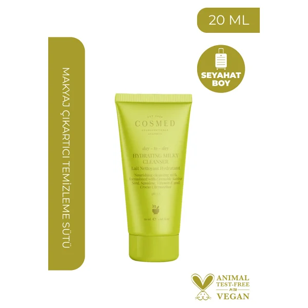 COSMED Day-to-Day Hydrating Milky Cleanser - Yüz Temizleme Sütü Kuru Ciltler için Temizleyici 20 ML - Görsel 4