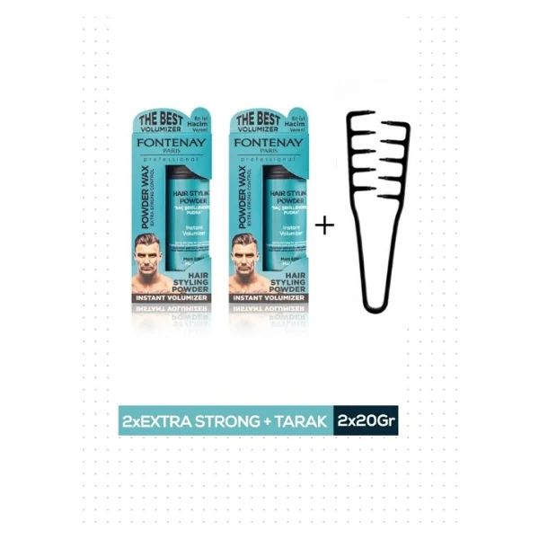 Fontenay Saç Şekillendirici Pudra Toz Wax Matt Effect 20Gr X2 + Mucizevi Saç Tarağı 3'Lü Set - Görsel 5