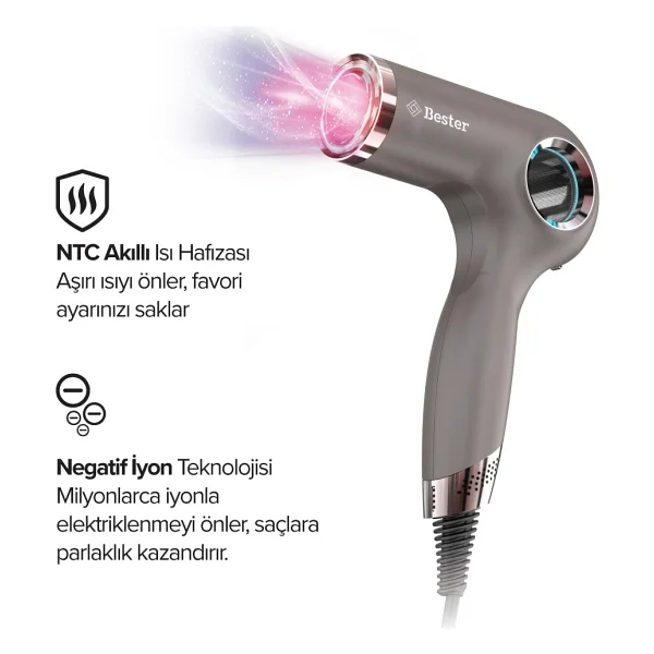 Bester HD8002 1800 W Saç Kurutma Makinesi - Görsel 6
