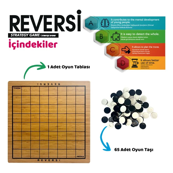 Redka Ahşap Reversi - Görsel 7