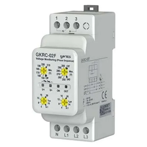 Entes GKRC-02F Gerilim Kontrol Rölesi M3958 - Görsel 5