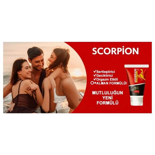 Scorpion Erkeklere Özel Geciktiricili ve Sertleştiren Bakım Kremi 50 ml x 2 Ad.+Lustra Masaj Yağı - 1li - Görsel 2