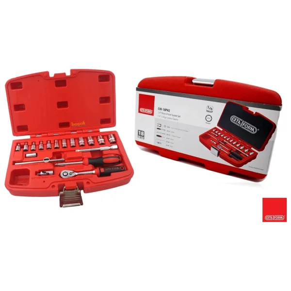 Ceta Form C00-18PH2 18 Parça 1/4" 6 Köşe Lokma Takımı - Görsel 3