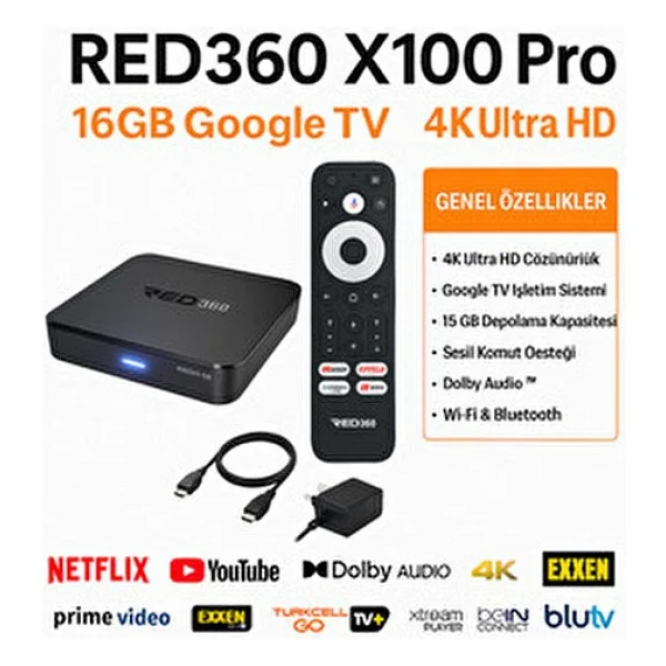 Redline RED360 X100 Pro 16 GB Android TV Box - Görsel 9