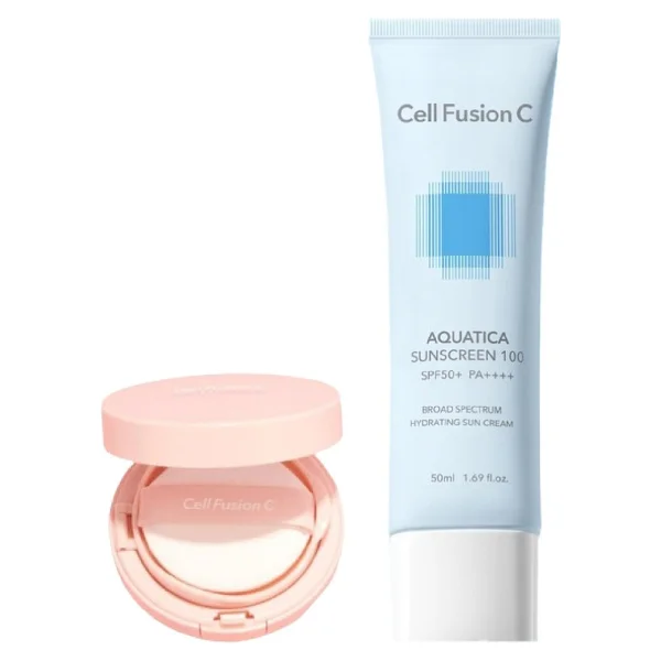 Cell Fusion C Aquatica ve Tone Up Cusion Kompakt Güneş Kremi Seti - Görsel 9