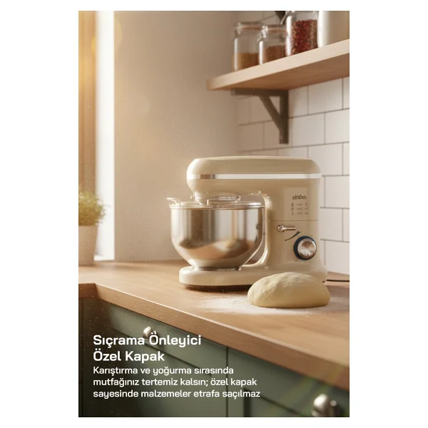 Sinbo SMX-2770 1300 W Krem 5 lt Stand Mikser - Görsel 5