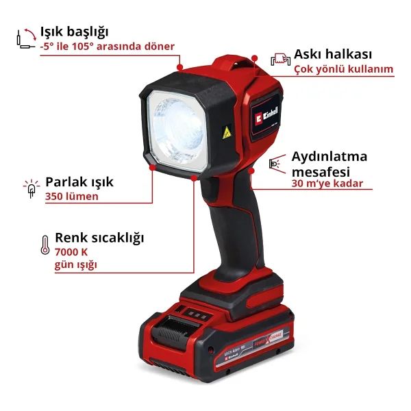 Einhell TC-CL 18/350 Li Aküsüz Projektör - Görsel 3