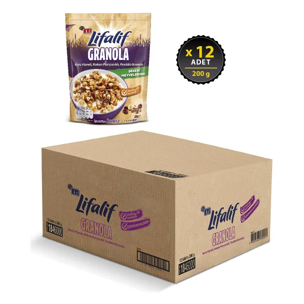 Eti Lifalif 200 gr 12'li Paket Vişneli Çıtır Yulaf - Görsel 2