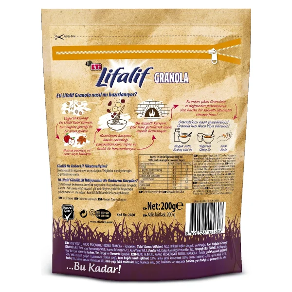 Eti Lifalif 200 gr 12'li Paket Vişneli Çıtır Yulaf - Görsel 4