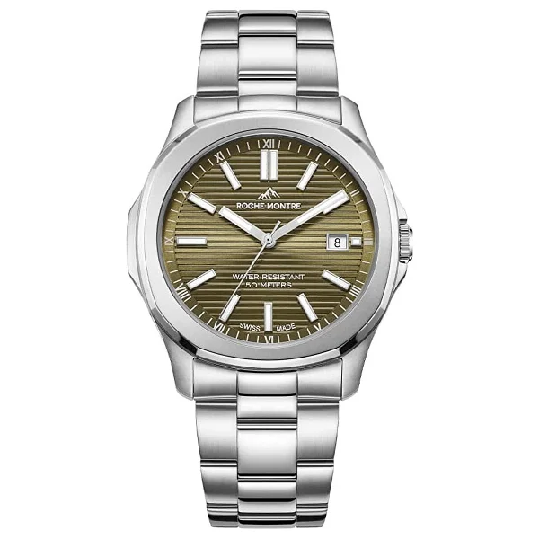 Roche Montre RMG6005-04 Gümüş-Haki Erkek Kol Saati - Görsel 3