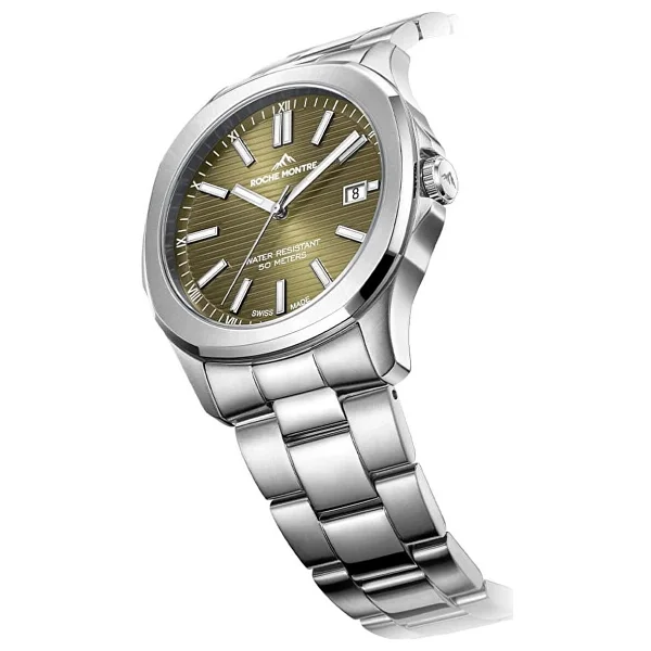 Roche Montre RMG6005-04 Gümüş-Haki Erkek Kol Saati - Görsel 5