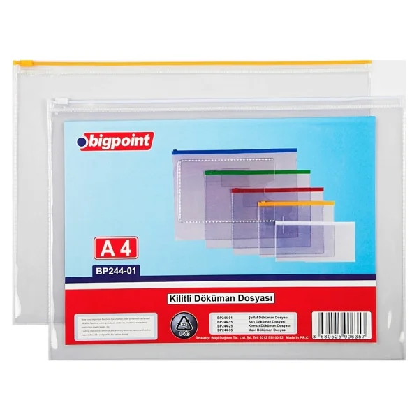 Bigpoint A4 12'li Kilitli PVC Döküman Dosyası - Görsel 2