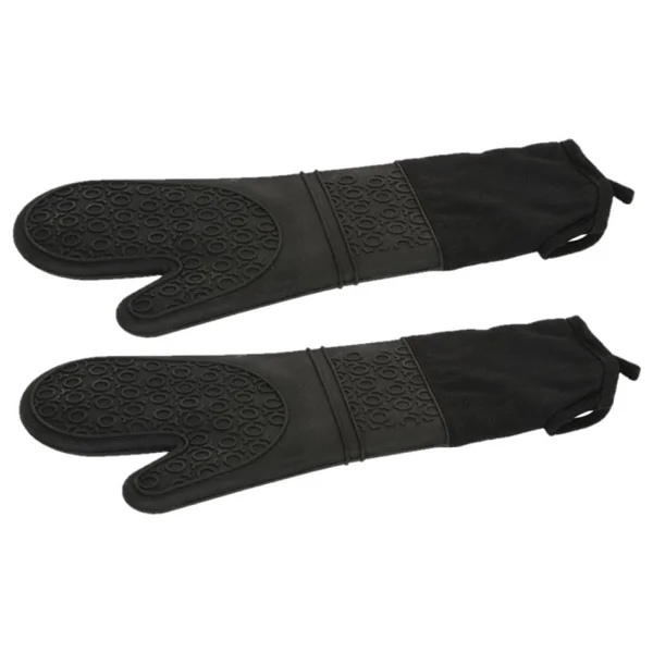 Epinox Ikili Siyah Silikon Mutfak Eldiveni - Yanmaz Eldiven 41.5 Cm - Görsel 4