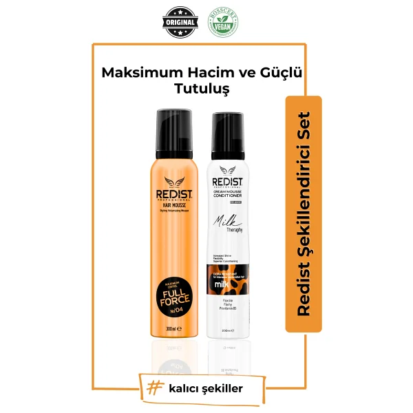 Redist Milk Saç Bakım Köpüğü Ve Full Force Saç Köpüğü 2'li Set - Görsel 4