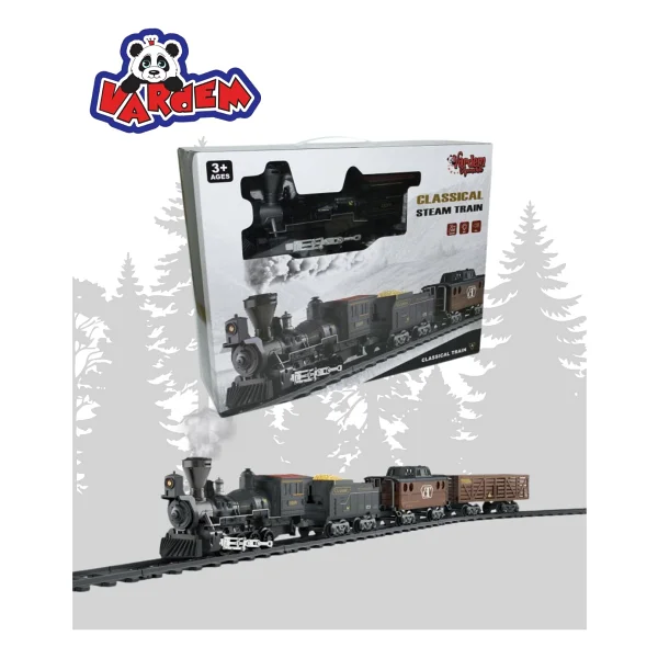 Vardem Işıklı Ve Sesli 30 Parça Classic Buharlı Tren Set - Görsel 3