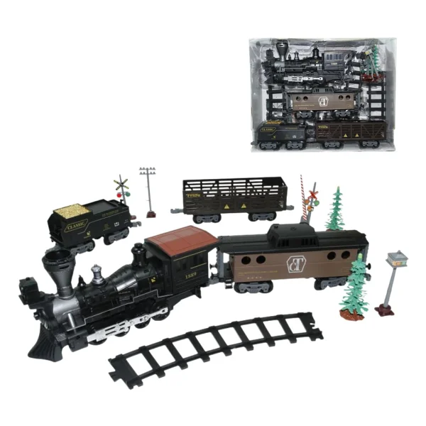 Vardem Işıklı Ve Sesli 30 Parça Classic Buharlı Tren Set - Görsel 2