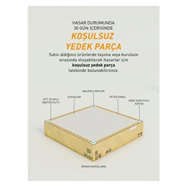 MONTENERO Şifonyer Parlak Beyaz 5 Çekmeceli Country Şifonyer - Görsel 6